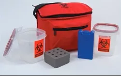 Hopkins Medical Products Insulated Biohazard Specimen Transport System Deluxe 5-1/2 X 7 X 9 Inch - M-776881-1637 - Each