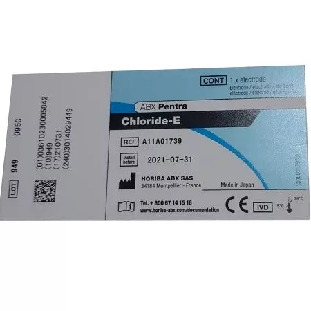 Horiba Ion-Selective Electrode (ISE) ABX Pentra™ Chloride Electrode For ABX Pentra 400 Analyzer - M-721525-3821 - Each