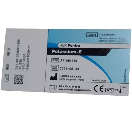 Horiba Ion-Selective Electrode (ISE) ABX Pentra™ Potassium Electrode For ABX Pentra 400 Analyzer - M-721526-2478 - Each