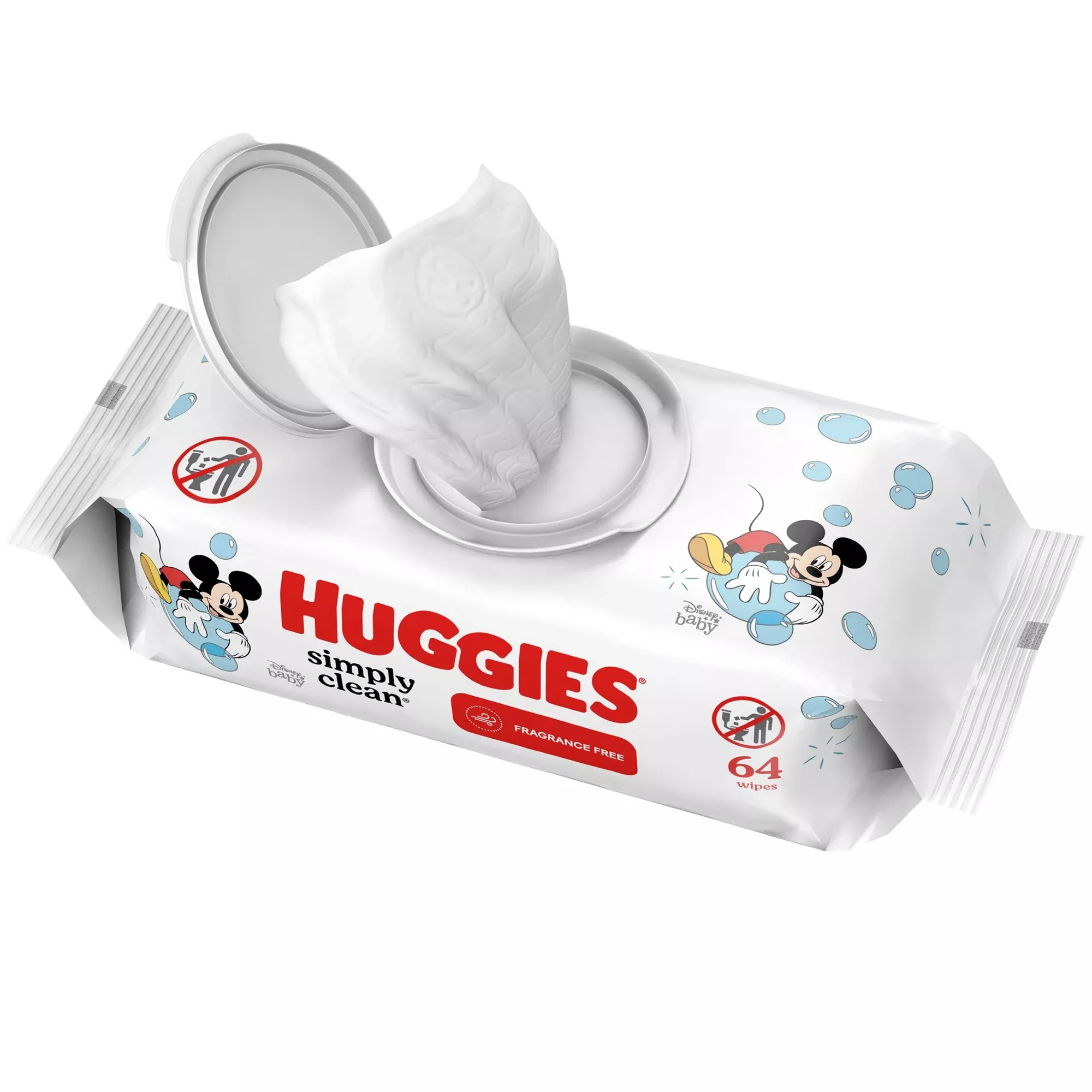 Huggies Simply Clean Unscented Baby Wipes Soft Pack