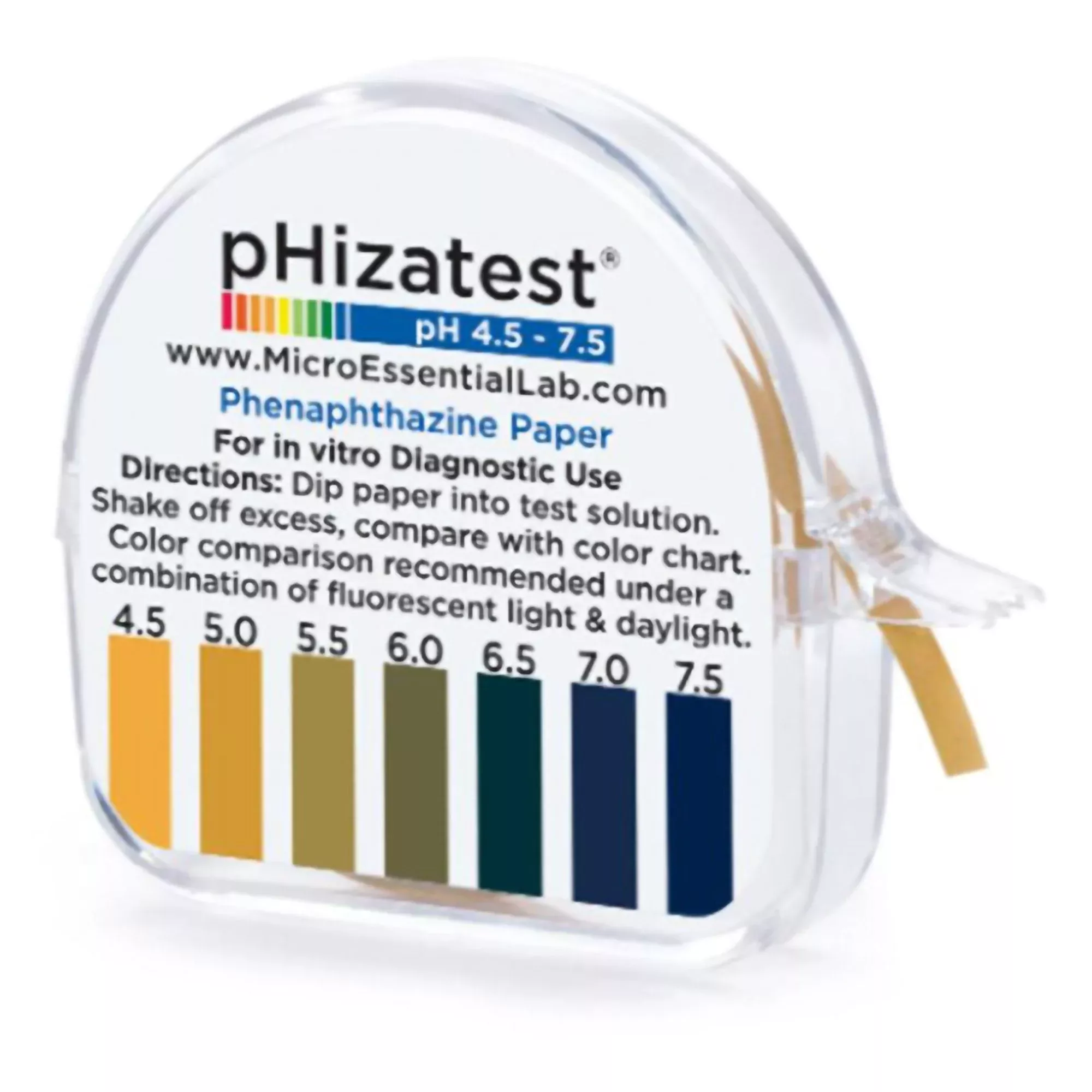 Hydrion pH Paper in Dispenser, 4.5 to 7.5