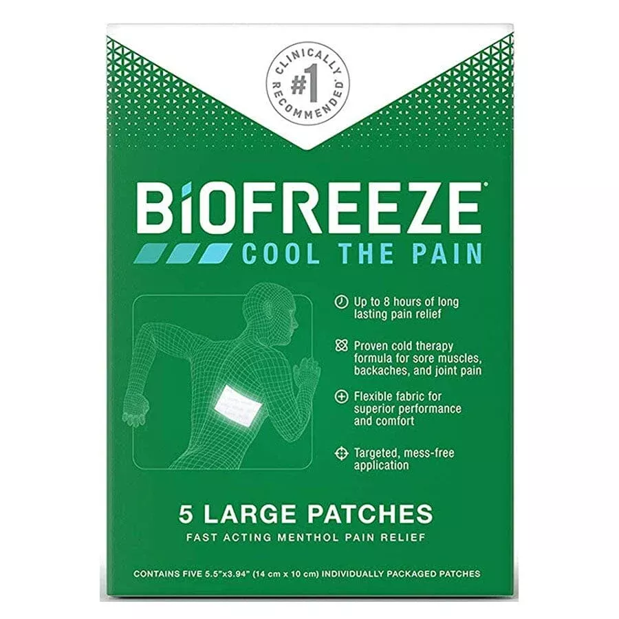 Hygenic Biofreeze Pain Relief Patch, 5 Count