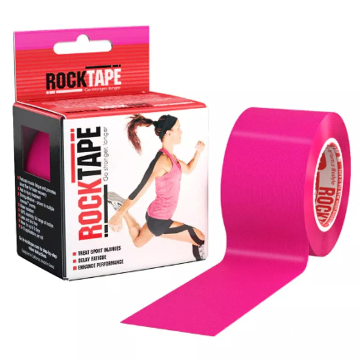 Implus RockTape Kinesiology Tape, 2" x 16.4' Roll, Pink