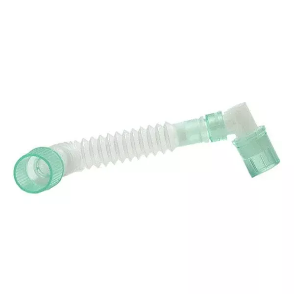 Intersurgical Superset™ Catheter Mount, 70mm to 150mm, 22mm ID Male Luer, 22mm OD/15mm ID Female Luer, with Double Swivel Mask Elbow
