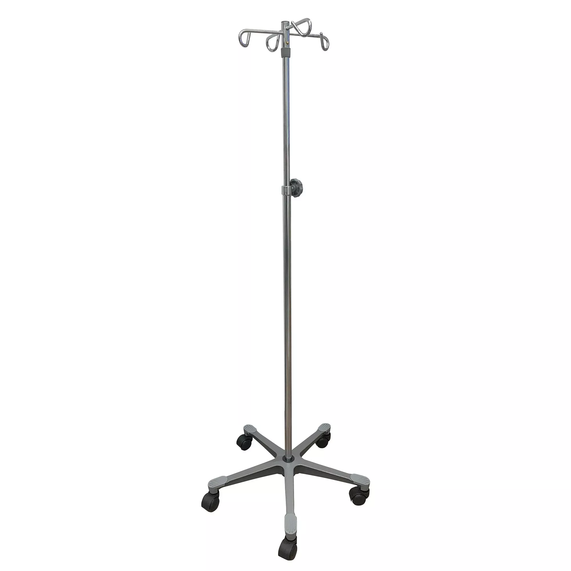 IV Stand Floor Stand 4 Hooks 5 Legs with Casters