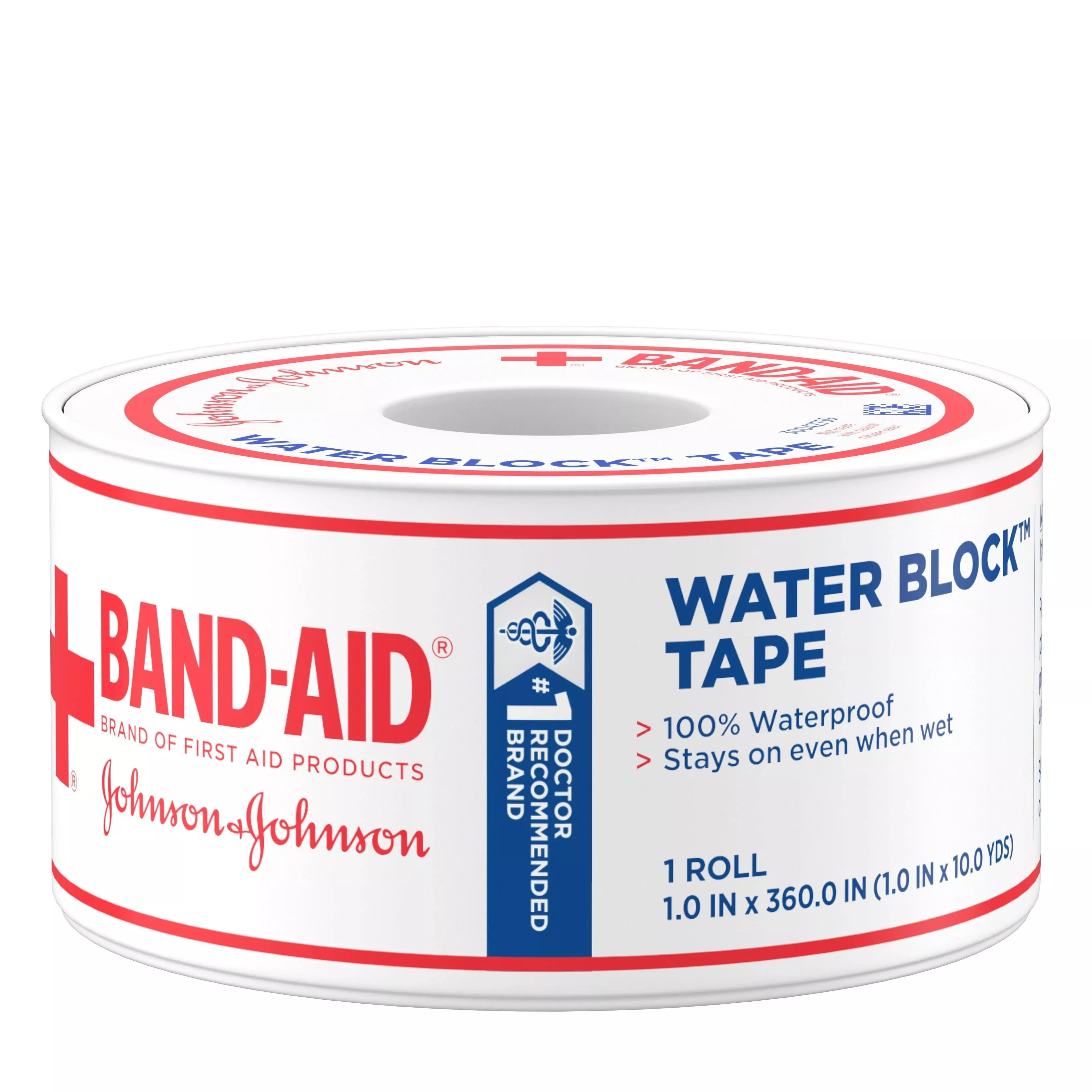 J & J Band-Aid First Aid Waterblock Tape, 1" x 10 yd