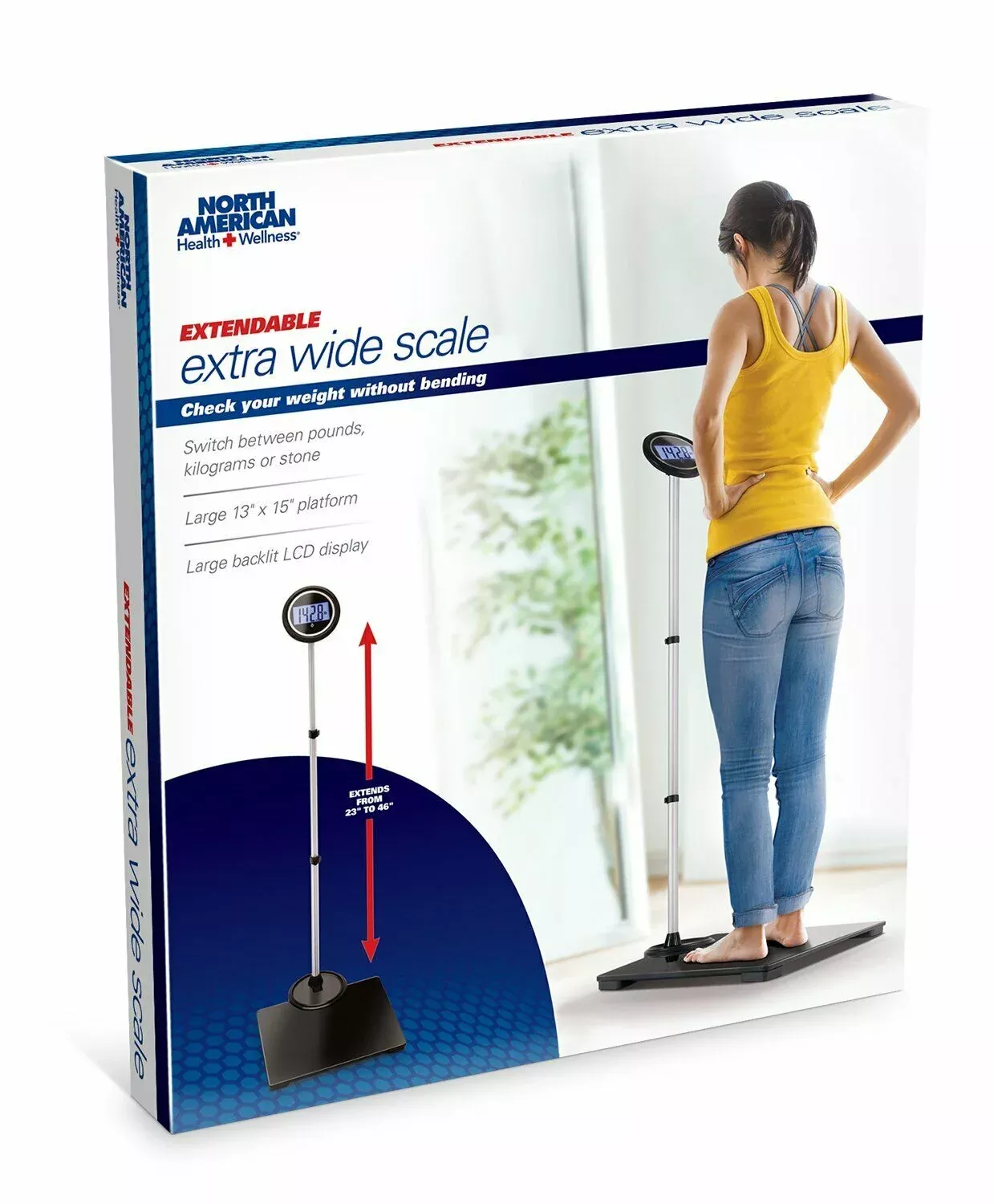Jobar Extendable Large Display Weight Scale