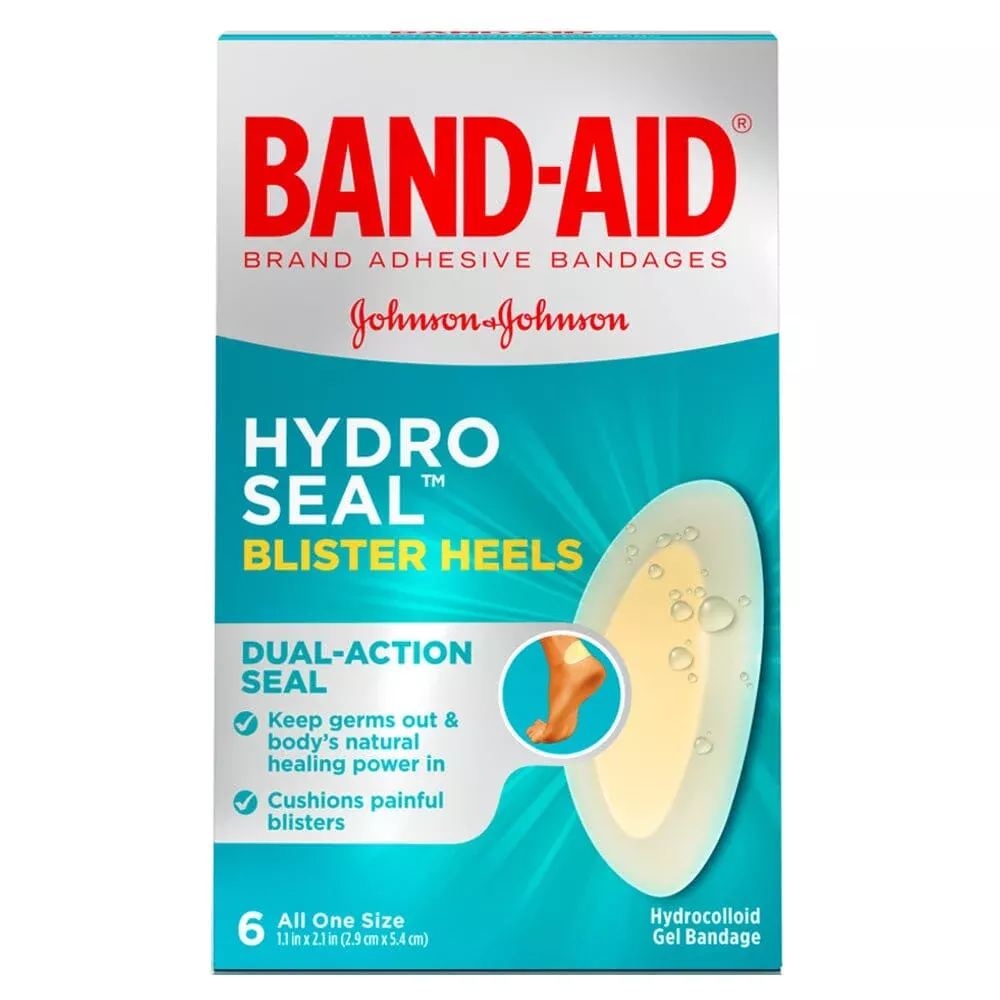 Johnson & Johnson Band-Aid Hydro Seal™ Blister Heel Bandage, 1.1" x 2.1" 6 Count