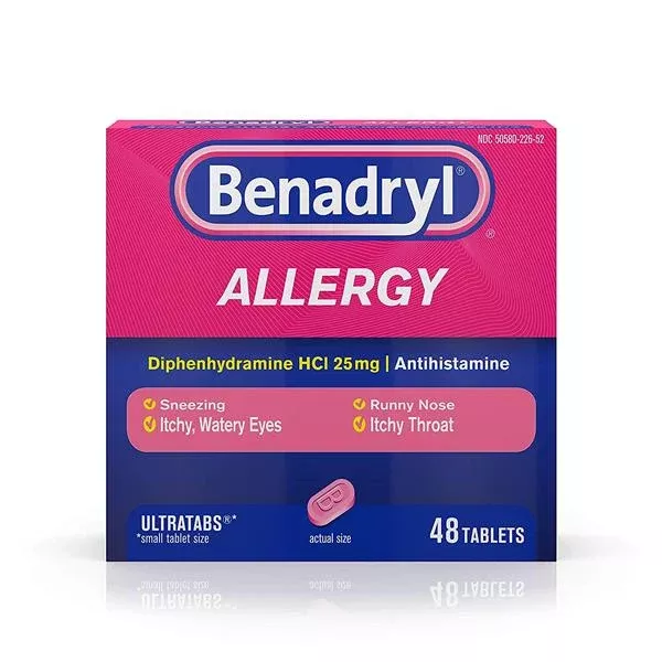 Johnson & Johnson Consumer Benadryl Children Allergy Box Dye Free Bubble Gum 4oz/Bt, 36 BT/CA (535350300)