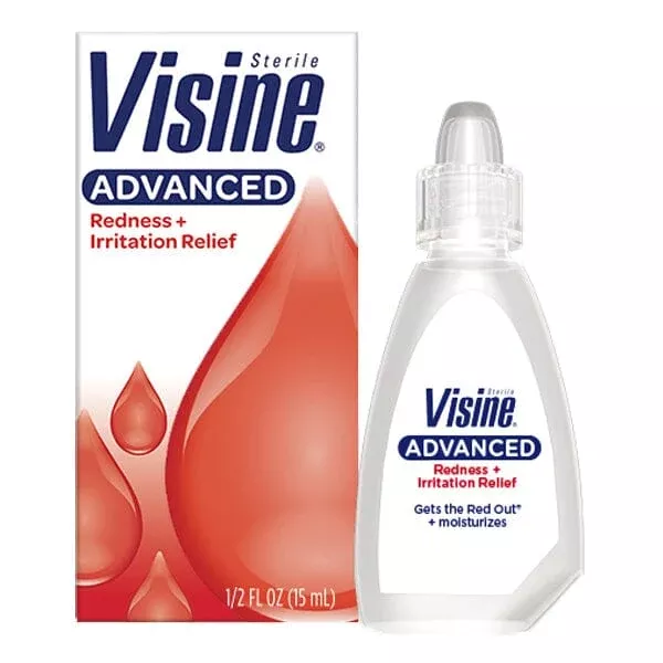Johnson & Johnson Visine Advanced Redness + Irritation Eye Relief Drops, 0.5 oz