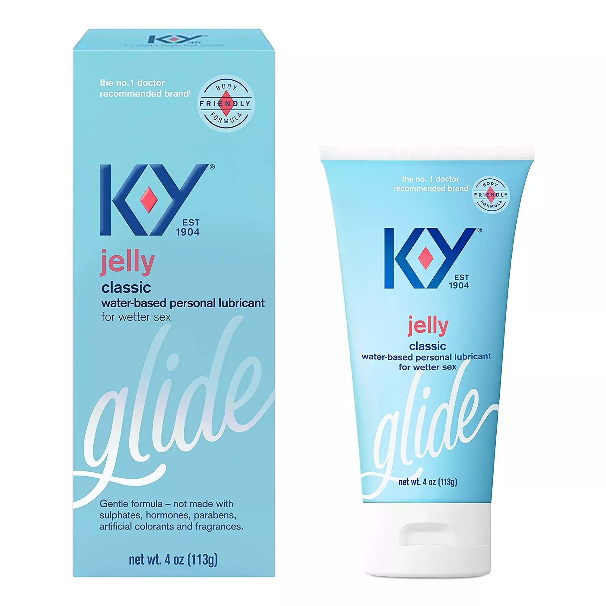 K-Y Glide Personal Lubricant, 4-ounce Tube