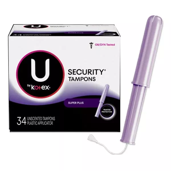 Kimberly Clark U by Kotex Security Premium Sanitary Tampon, Super Plus
