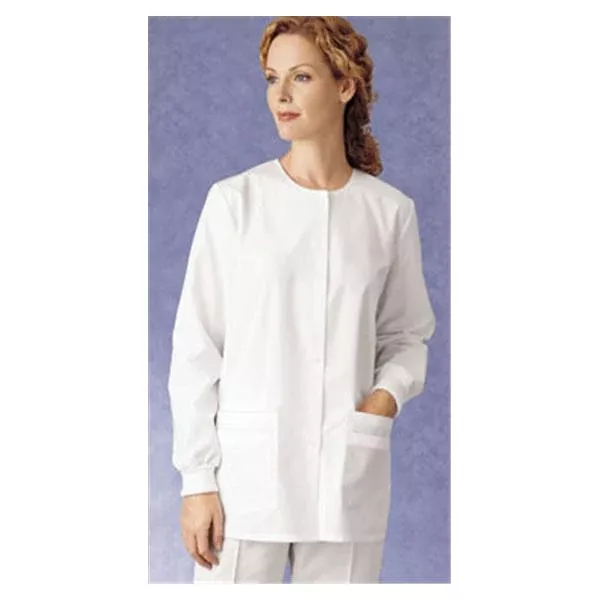 Landau UniformsBilicombi Warm-Up 65% Polyester / 35% Cotton W Wht XS 4Pckt Ea