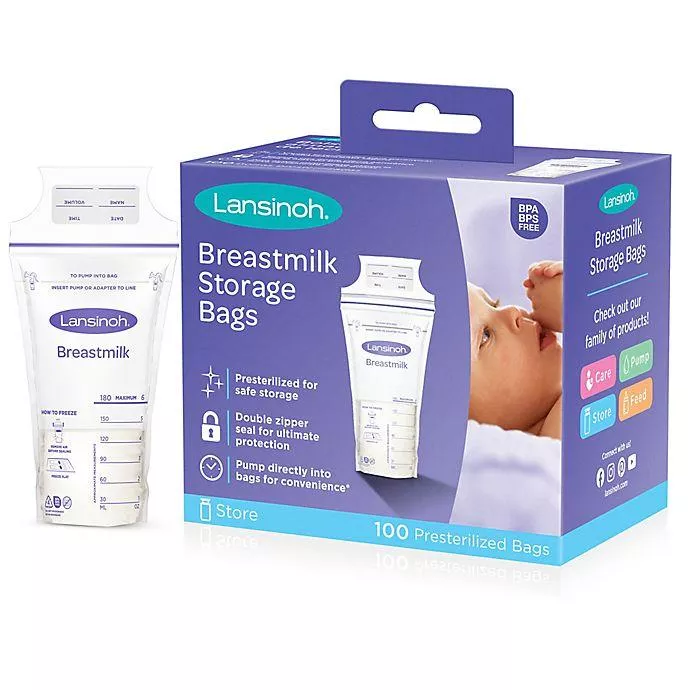 Lansinoh Breastmilk Storage Bags, 100 ct.