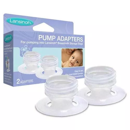 Lansinoh Pump-Into-Bag Pump Adapters (2 count)