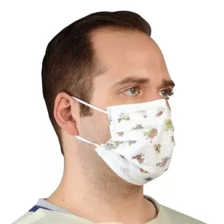 Level 1 Pediatric Procedure Mask with Print, Earloop