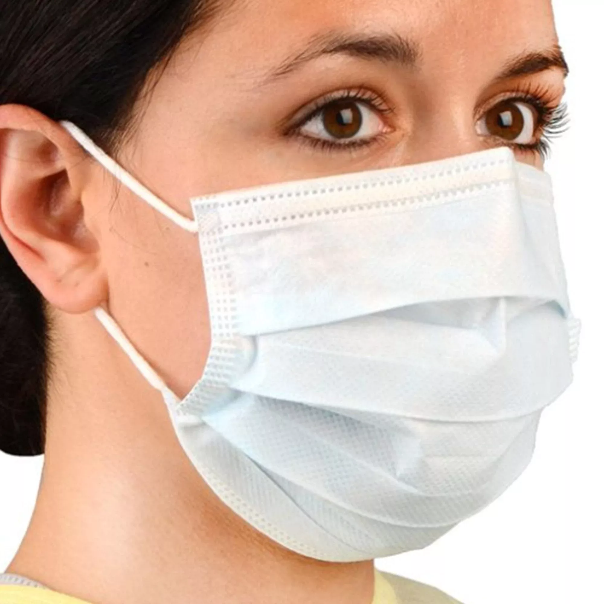 Level 1 Procedure Mask with Polyester Inner Layer and Earloop, Blue