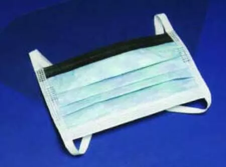 Level 1 Procedure Mask with Tissue Inner Layer and Earloop, Blue