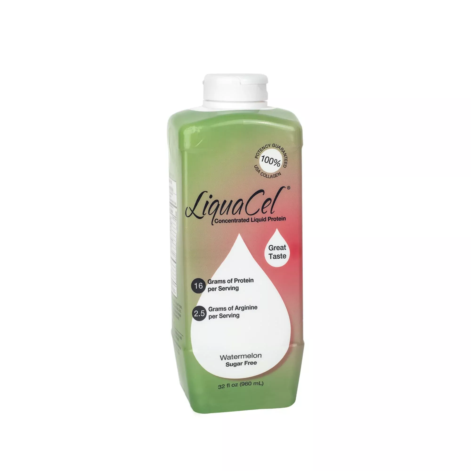 LiquaCel Watermelon Concentrated Liquid Protein, 32-ounce bottle