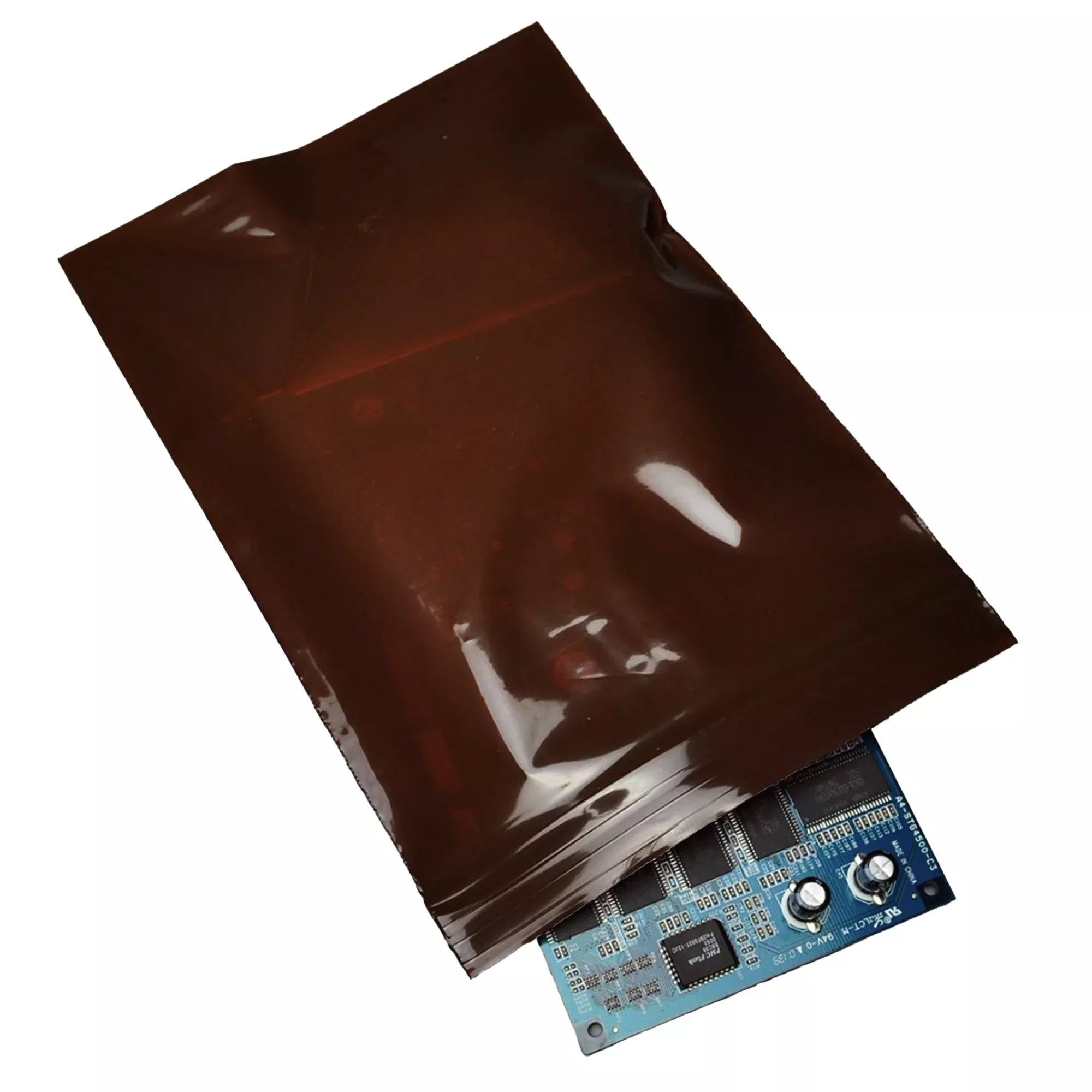 LK Plastics Amber Zipper Reclosable Bag, 3 Mil, 8 x 14 in.