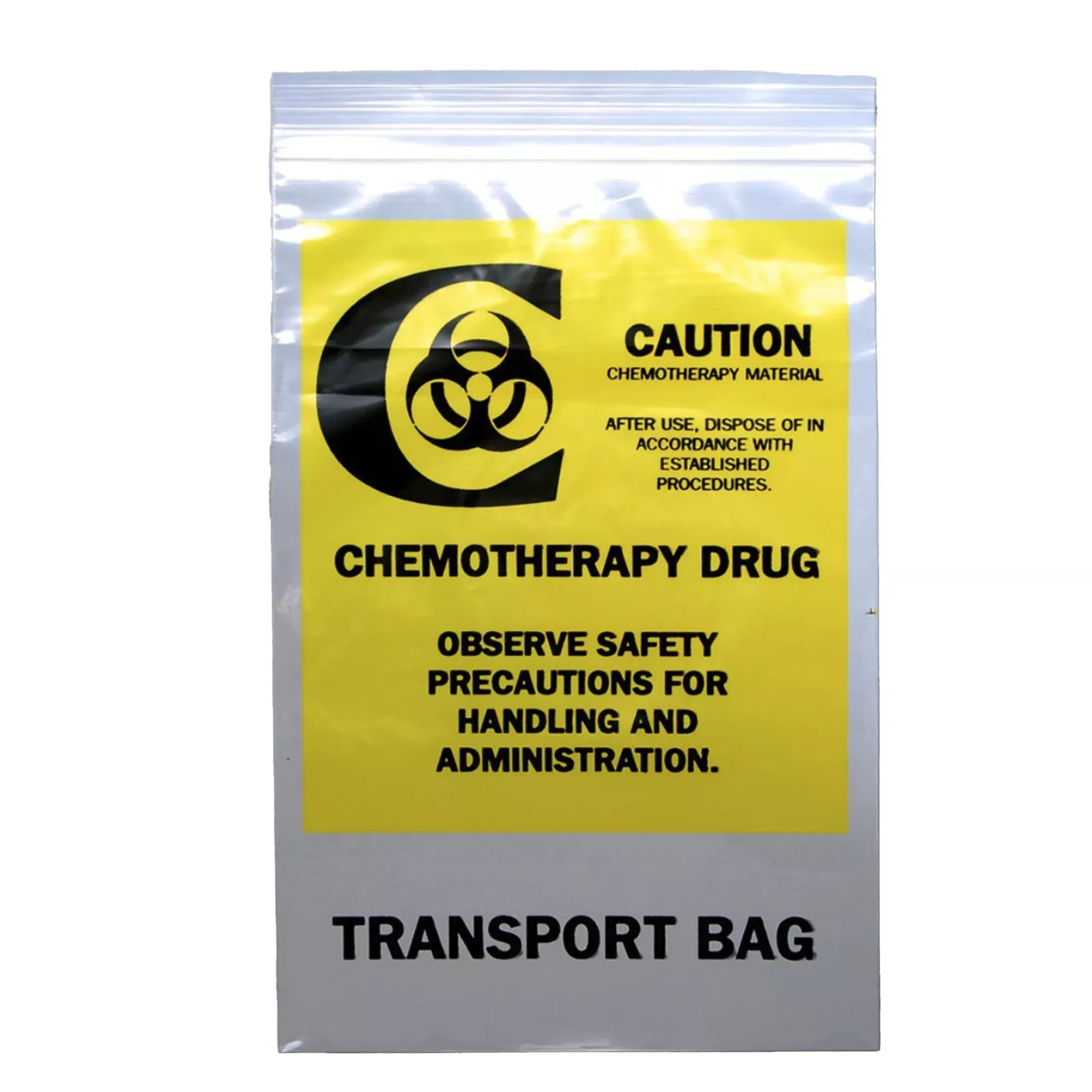 LK Plastics Chemo Drug Transport Bag, 4 Mil, 9 x 12 in.