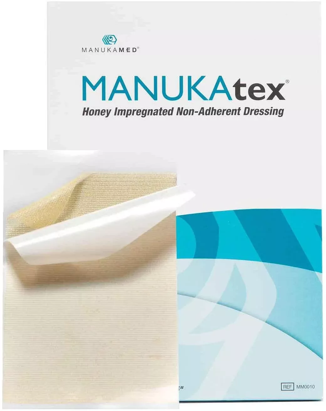 MANUKAtex Honey Impregnated Non-Adherent Dressing 4" x 5" - Box of 10