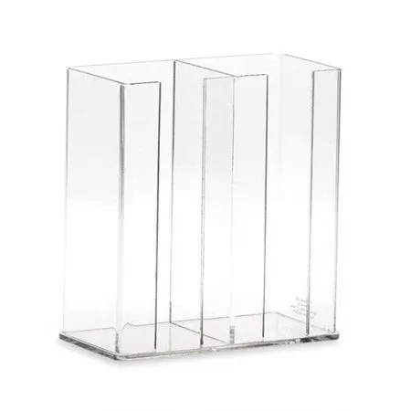Market Lab Inc Media Plate Holder Rack 4 X 8 X 9 Inch Clear Acrylic 2 Place Capacity - M-1073275-3192 - Each