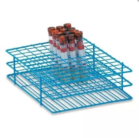Market Lab Inc Test Tube Rack 108 Place 10 mL Tube Size Blue 2-1/2 X 7-1/4 X 9-1/2 Inch - M-925121-1791 - Each