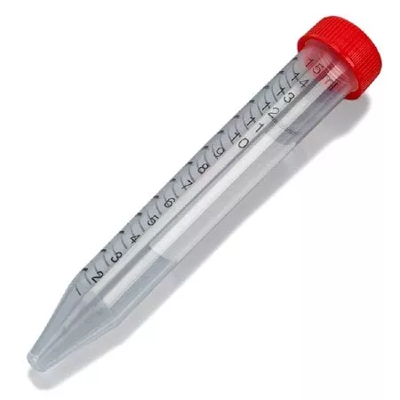McKesson Centrifuge Tube Conical Bottom Plain 15 mL Red Screw Cap Polypropylene Tube - M-1169360-4603 - Case of 500