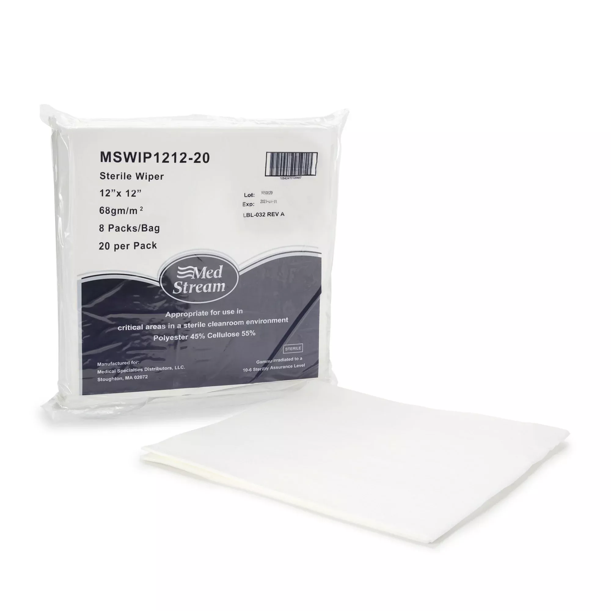 McKesson Cleanroom Wipes, 12 x 12 Inch