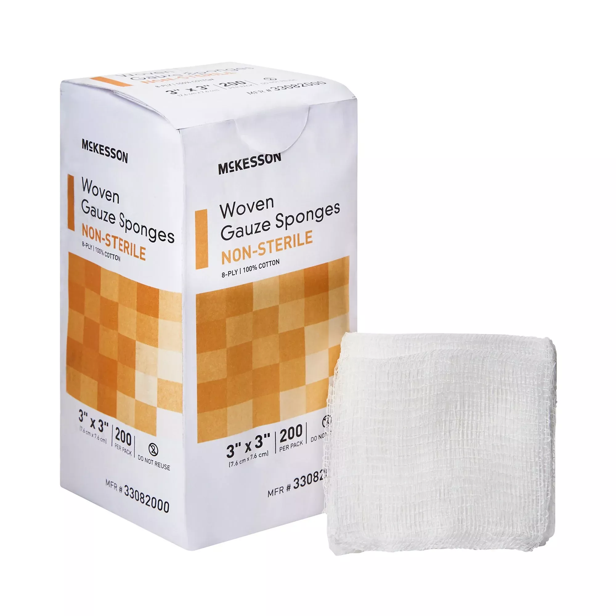 McKesson Gauze Sponge, 3 x 3 Inch, 8-Ply