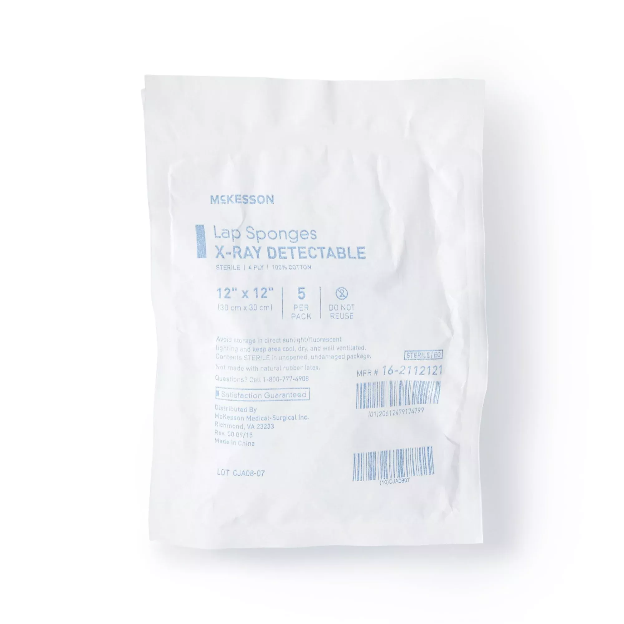 McKesson Laparotomy Sponge, 12 x 12 Inch