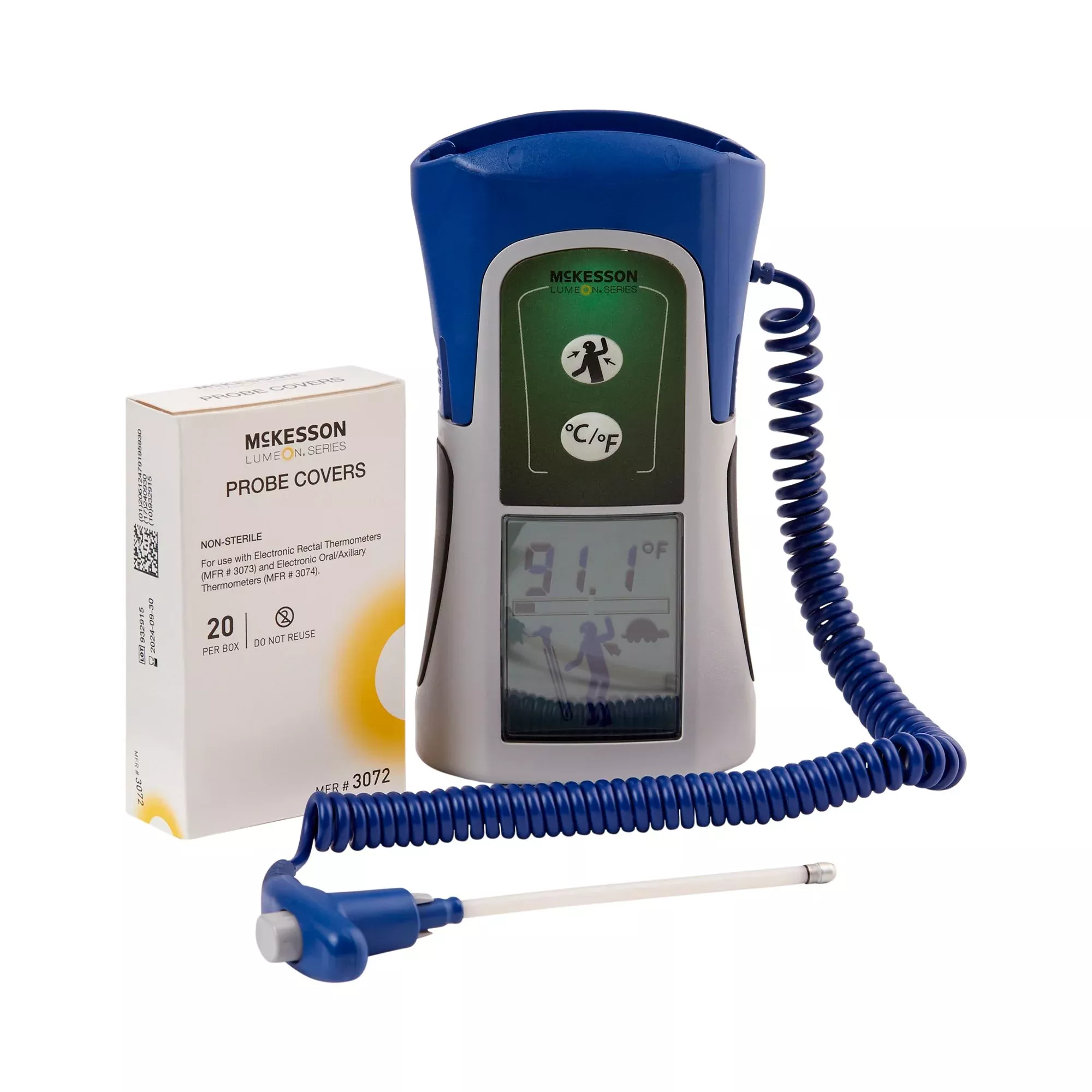 McKesson Lumeon Digital Stick Thermometer, Oral, Axillary