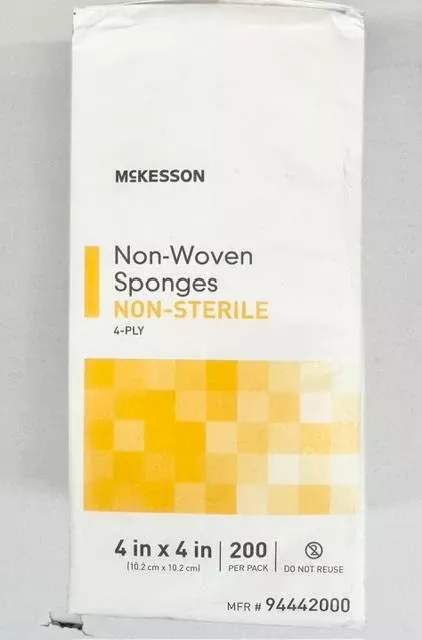 McKesson Nonwoven Sponge 4x4 in 4-Ply | McKesson 446036
