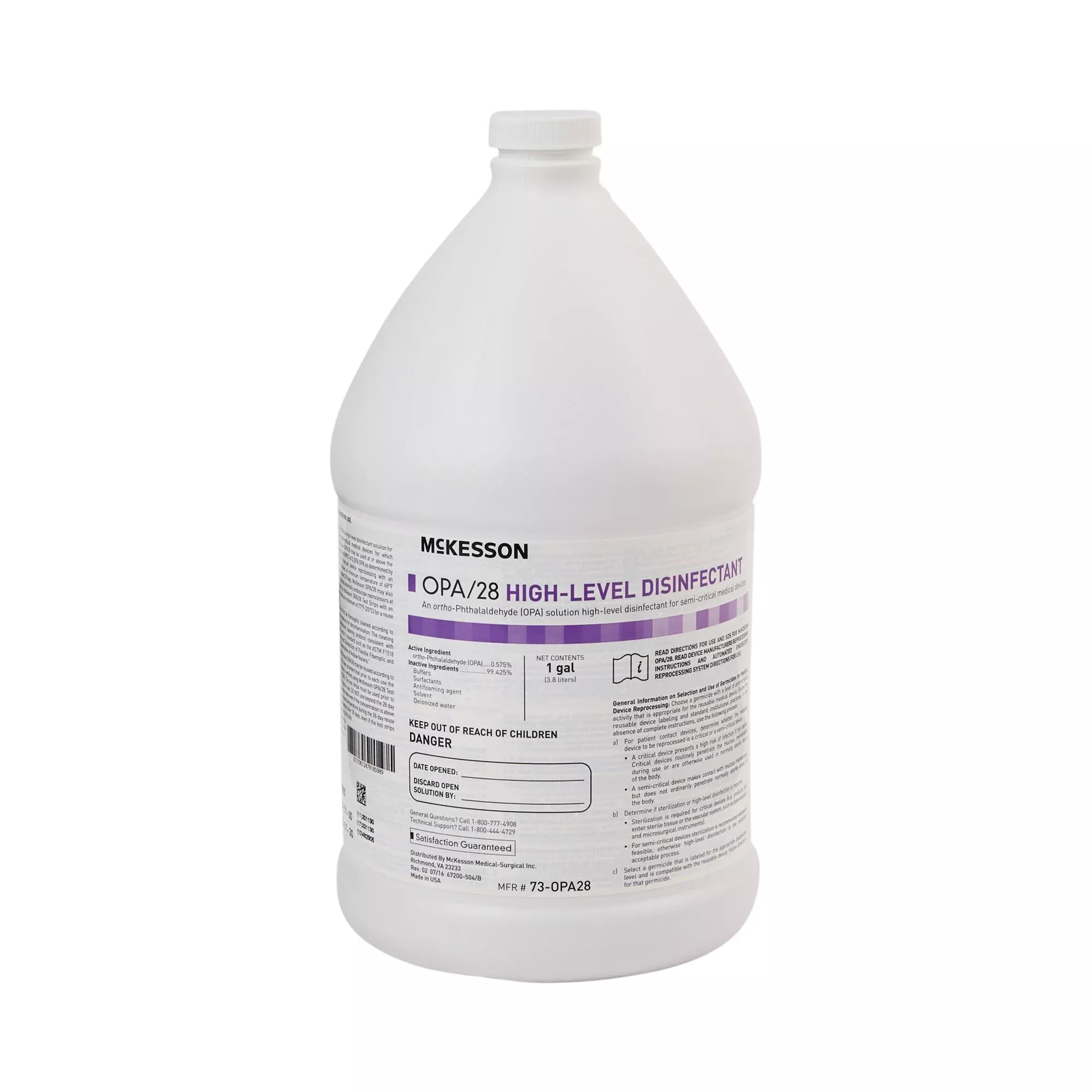 McKesson OPA High Level Disinfectant, 1 gal. Jug