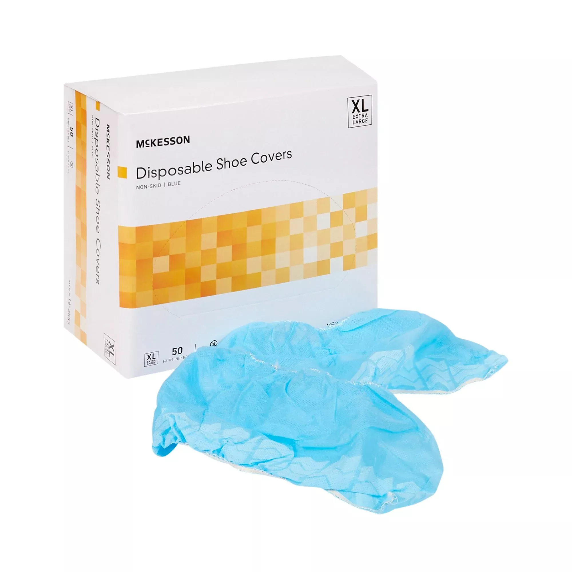 McKesson Shoe Covers, Non-Skid Sole, Blue, nonsterile, X-Large
