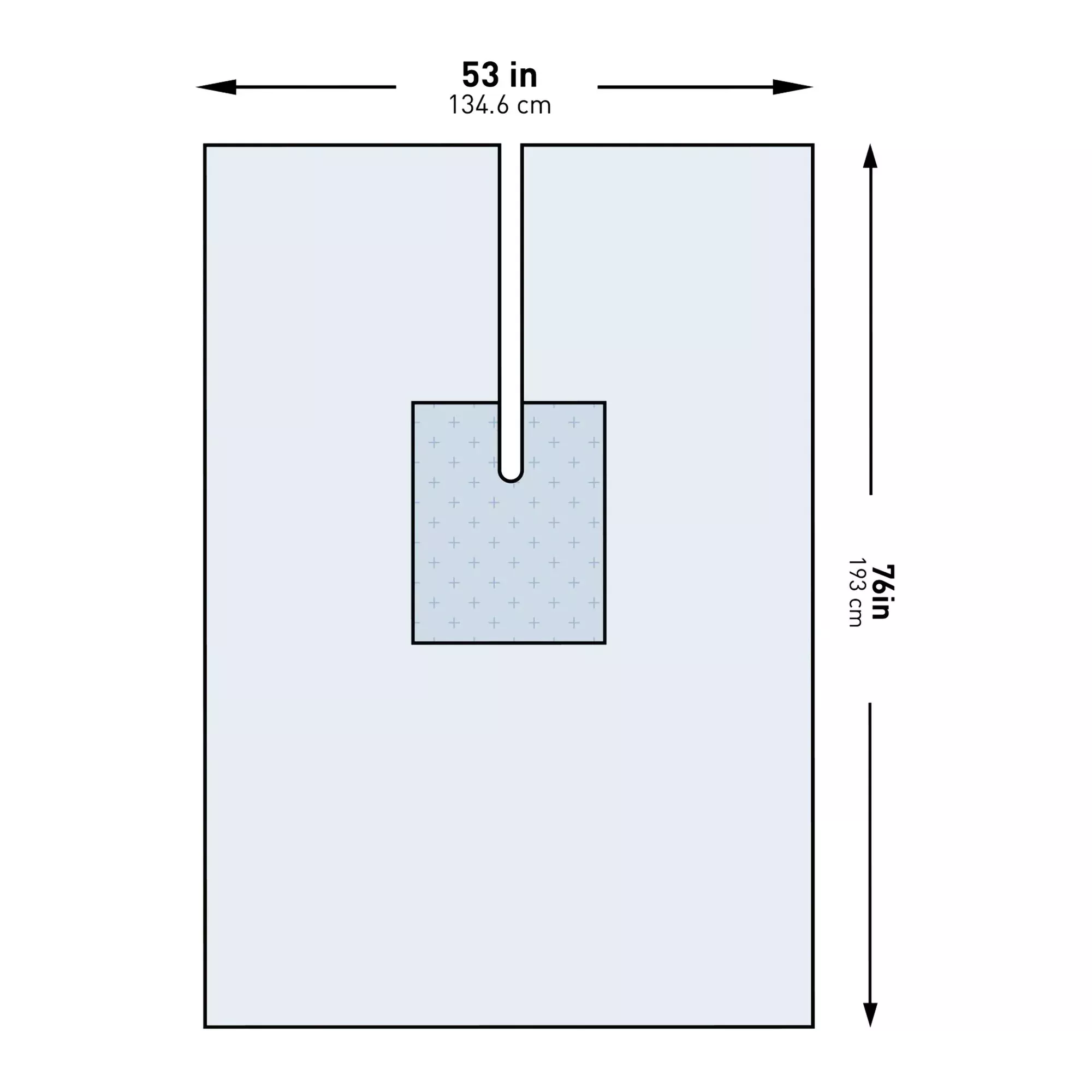 McKesson Sterile U-Drape with Split, 53 x 76 Inch