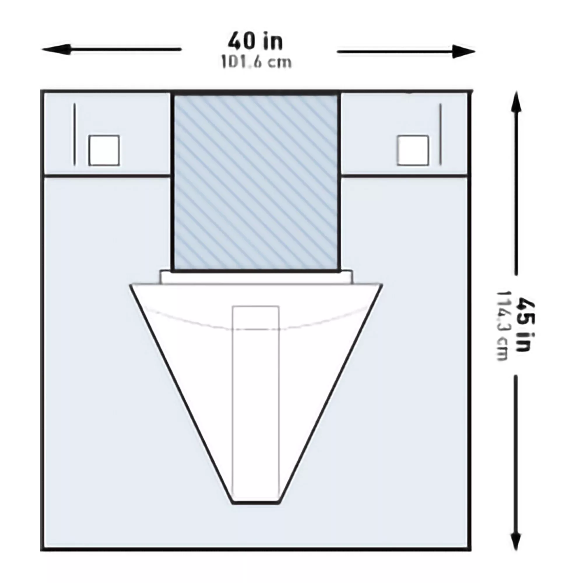 McKesson Sterile Under Buttocks Drape, 40 x 45 Inch