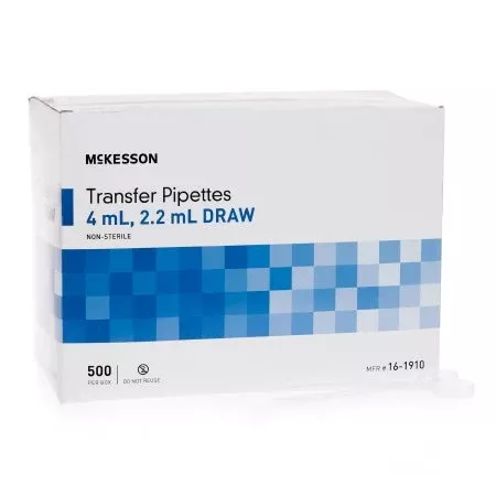 McKesson Transfer Pipette 3.9 mL Capacity 0.5 to 1 mL Graduation Increments NonSterile - M-507456-623 - Box of 1