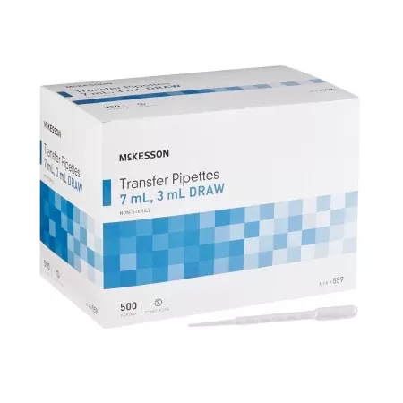 McKesson Transfer Pipette 7.5 mL 0.5 to 3 mL Graduation Increments NonSterile - M-911826-3760 - Box of 1
