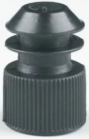 McKesson Tube Closure Polyethylene Flanged Plug Cap Black 16 mm For Use with 16 mm Blood Drawing Tubes, Glass Test Tubes, Plastic Culture Tubes NonSterile - M-1175410-3453 - Case of 10000