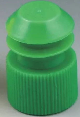 McKesson Tube Closure Polyethylene Flanged Plug Cap Green 13 mm For Use with 13 mm Blood Drawing Tubes, Glass Test Tubes, Plastic Culture Tubes NonSterile - M-1175279-76 - Case of 20000