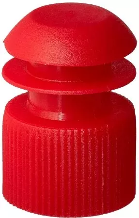 McKesson Tube Closure Polyethylene Flanged Plug Cap Red 13 mm For Use with 13 mm Blood Drawing Tubes, Glass Test Tubes, Plastic Culture Tubes NonSterile - M-1175283-4277 - Case of 20000