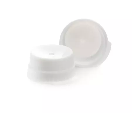 McKesson Tube Closure Polyethylene Snap Cap White 16 mm For Use with 16 mm Blood Drawing Tubes, Glass Test Tubes, Plastic Culture Tubes NonSterile - M-1082108-2147 - Bag of 1000