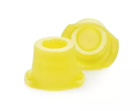 McKesson Tube Closure Polyethylene Snap Cap Yellow 12 mm / 13 mm / 16 mm (Universal) Fits Most 12mm, 13mm and 16mm Evacuated Glass Blood Collection Tubes and Plastic Test Tubes NonSterile - M-1082096-3583 - Bag of 1000