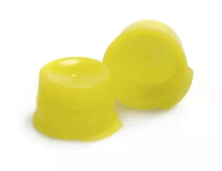 McKesson Tube Closure Polyethylene Snap Cap Yellow 13 mm For Use with 13 mm Blood Drawing Tubes, Glass Test Tubes, Plastic Culture Tubes NonSterile - M-1082102-1053 - Bag of 1000
