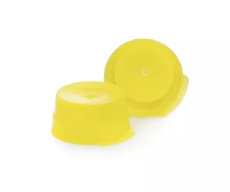 McKesson Tube Closure Polyethylene Snap Cap Yellow 16 mm For Use with 16 mm Blood Drawing Tubes, Glass Test Tubes, Plastic Culture Tubes NonSterile - M-1082109-4628 - Bag of 1000