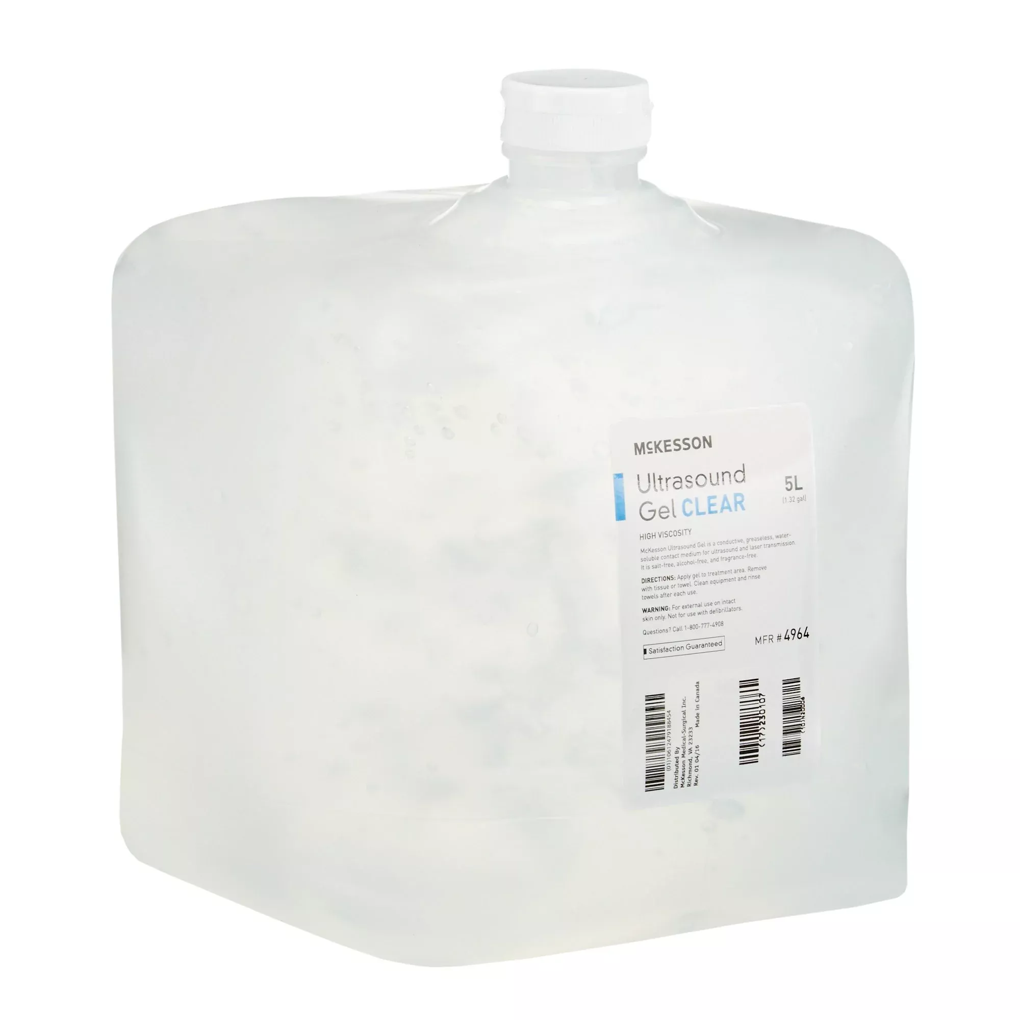 McKesson Ultrasound Gel, Clear, 5 Liter Cubitainer