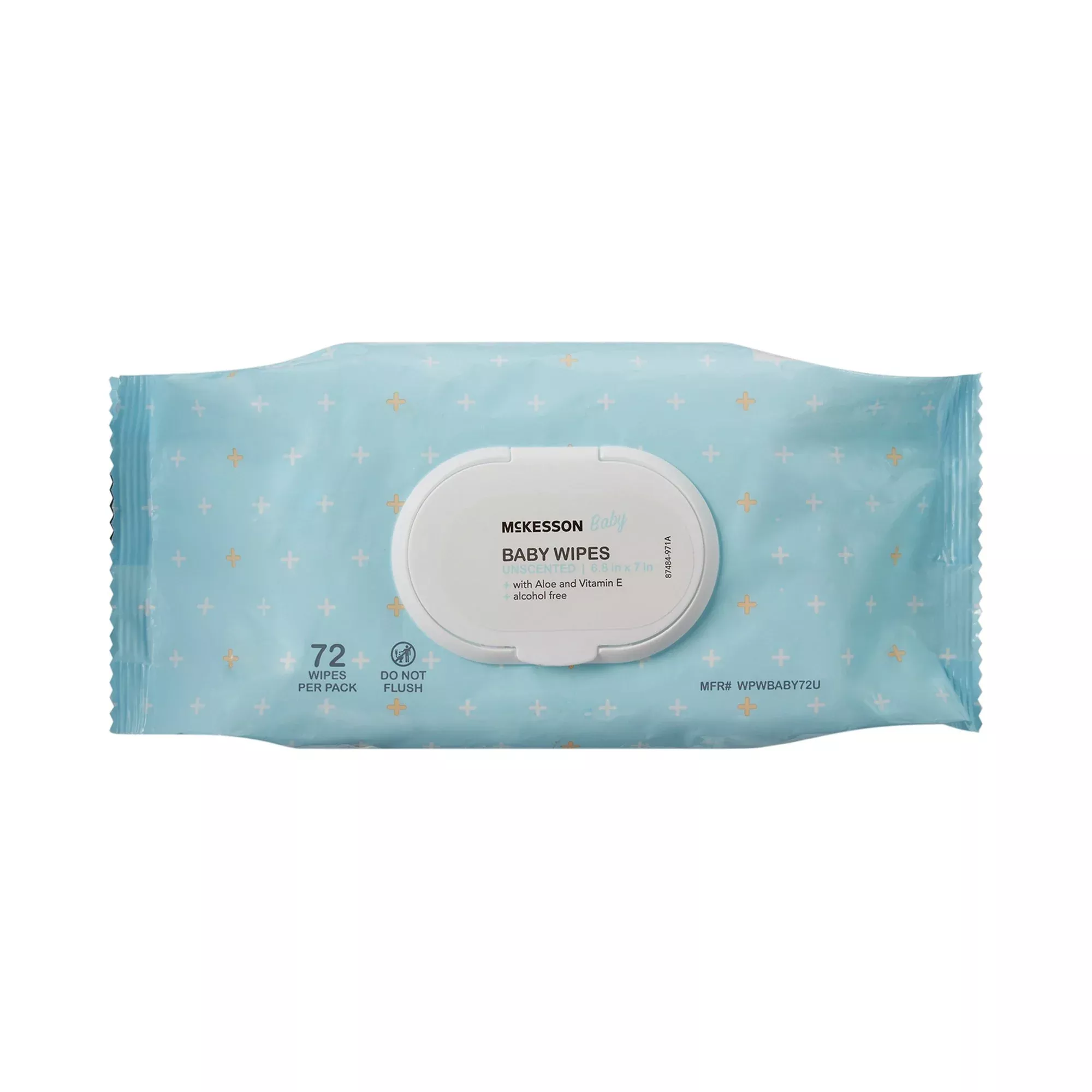 McKesson Unscented Baby Wipe, Soft Pack