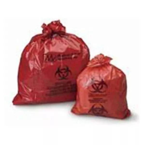 Medegen Medical Products Bag Bhzrd 43x55 55g StrSl W/ Symbl LDPE Rd/Blk 1.5ml Symbl 200/Ca